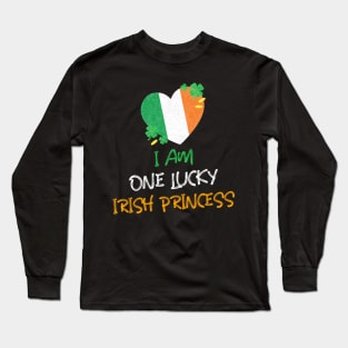 I Am One Lucky Irish Princess Long Sleeve T-Shirt